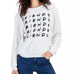 FRIENDS NWT TV Show White Crew Neck Sweater Size Large